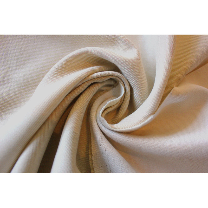 Uni Collection Light 100% Cotton Opaque Pinch Pleat Single Curtain Panel, Beige, 142cm wide x 325cm high