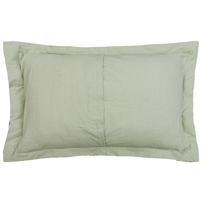 Heirloom 100% Cotton Sham Machine Washable Pillow Cover with Medallion Pattern, Sage, King Sham