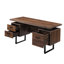 Bureau d'ordinateur à domicile avec tiroirs: table d'écriture de 59 pouces pour travailler et étudier, plateau de table spacieux, bureau de poste de travail brun,