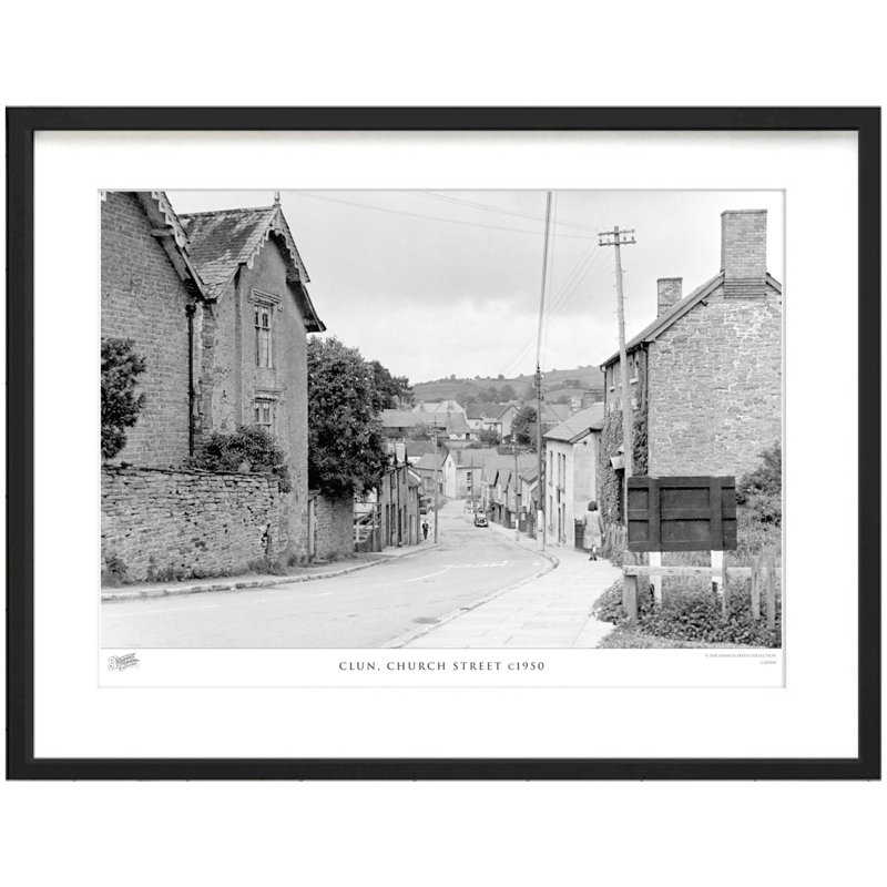 Clun, Church Street C1950 by Francis Frith - Single Picture Frame Print, 40cm H x 50cm W x 2.3cm D