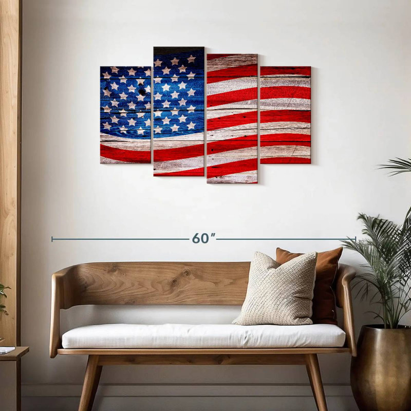 Drapeau américain Borges, H 27 po x l 43 po