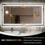 Miroir de salle de bain 77 po x 36 po à DEL avec éclairage à intensité variable et antibuée avec 3 modes de couleurs, montage horizontal / vertical étanche IP44-1717871665