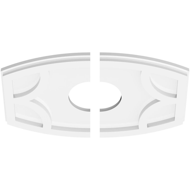Médaillon de plafond contemporain en PVC de qualité architecturale Kailey l 14 po x H 9 3/8 po x P 3 po x P 7 1/2 po x P 1 po