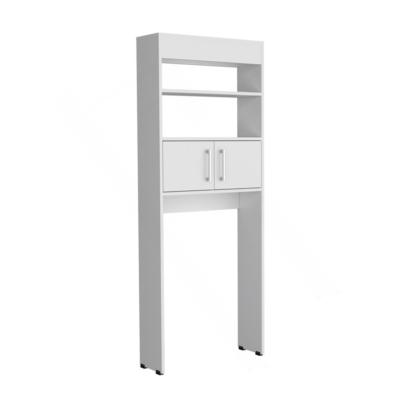 Armoire au-dessus de la toilette Madrid, double porte, deux tablettes blanc