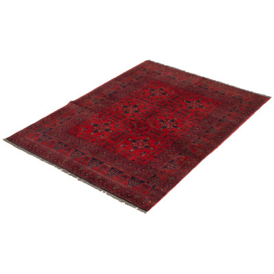 Lyzette One-of-a-Kind 4'10" X 6'6" New Age Wool Area Rug in Red