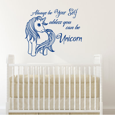 Décalcomanie murale chambre de bébé licorne