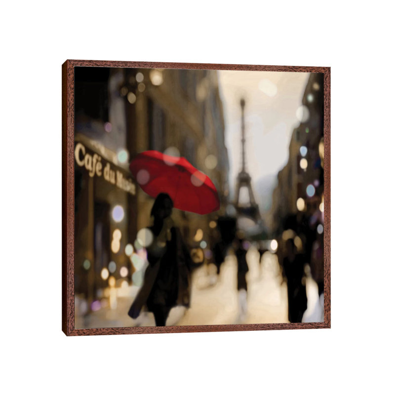 A Paris Stroll by Kate Carrigan - Print on Canvas, 45.72 cm H x 45.72 cm W, Classic Wood Framed Canvas