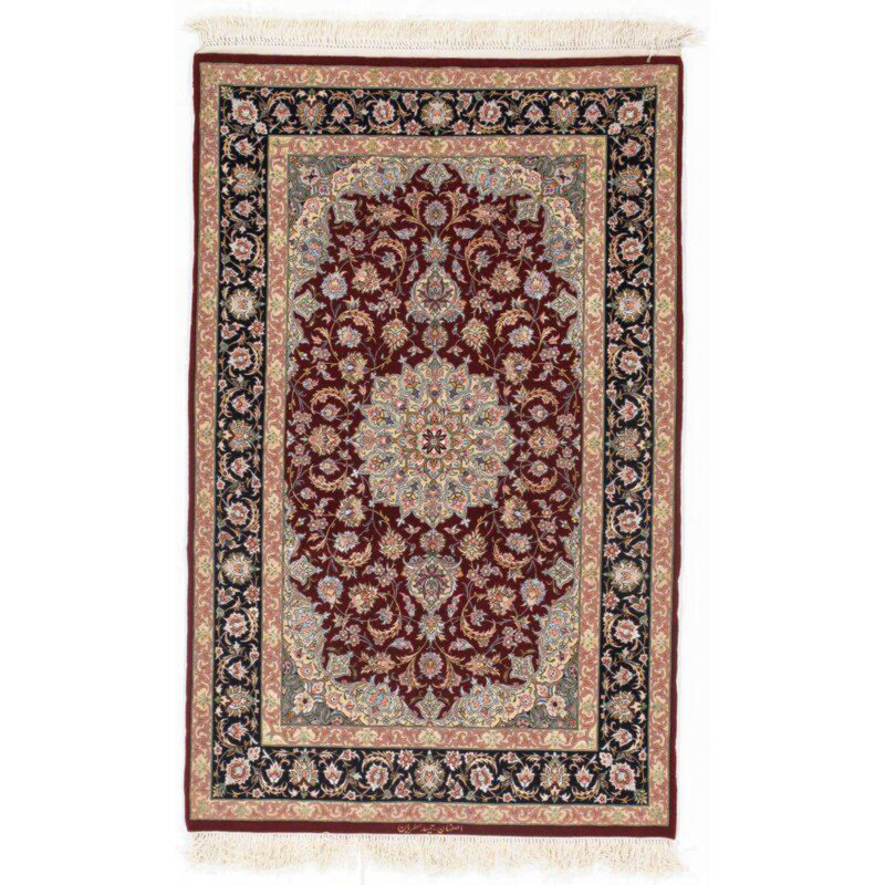 Canvello Super Fine Hand-Knotted Wool & Silk Isfahan Rug 3'5" X 5'4"