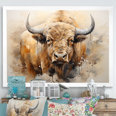 " Minimalism Bison Portrait "