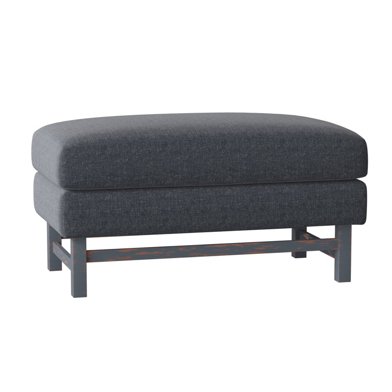 Edward Ottoman, Vintage Ebony, Stepping Stones Ivory
