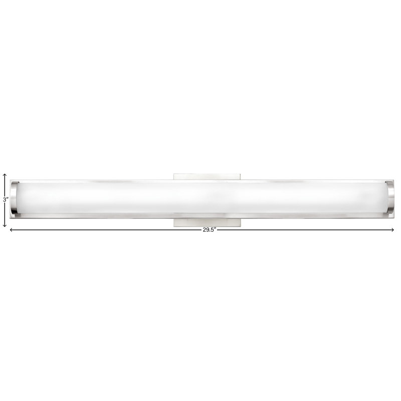 Warsame 2-Light Dimmable Bath Bar, Polished Nickel