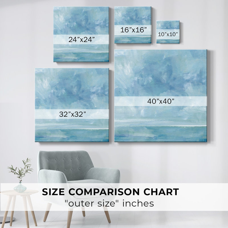 «Ocean Meets Sky III», toile tendue avec châssis, H 32 po x l 32 po