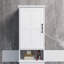 Armoire sur pied ultra-mince blanche à double porte