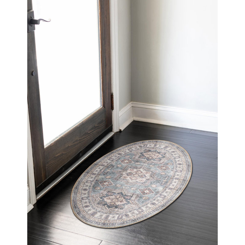 Tapis vert doux Aucun, Ovale 2 pi x 3 pi 1 po