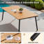 Ensemble repas pour 8 personnes L 82,5 po avec trou pour parasol Cyanni-1241019516