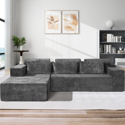 Canapé modulaire en L de 105 po pour salon