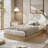Floor Standing Bed Frame with Wooden Slat, Support, No Box Spring Needed, Noise Free & Easy Assemble, Modern Minimalist Bedroom Furniture for Apartments-2045084795-2045084790