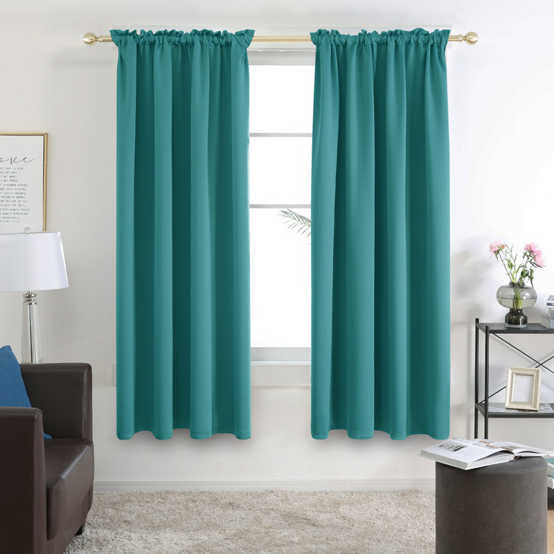 Harlowe Room Darkening Curtain Pair, 38" W x 84" L, Chocolate