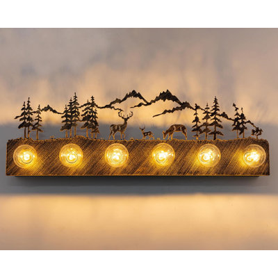  6 Lights Large Farmhouse Bathroom Vanity Light Sconces Wall Lighting