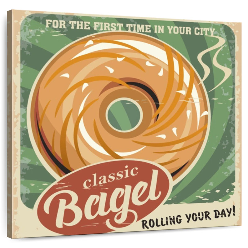Affiche bagel classique Tergel, H 10 po x l 10 po