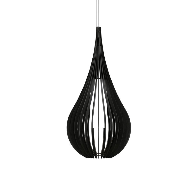 Capadócia 1 - Light Pendant, 23.62" H x 12.6" W x 12.6" D, Charcoal, Charcoal