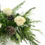 Rose, Evergreen And Cedar Holiday Arrangement