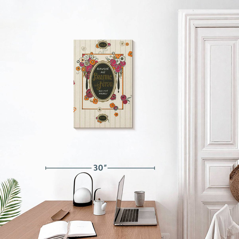 Plaque murale rétro Art Nouveau I, H 24 po x l 16 po