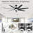 65in Modern Smart Ceiling Fan With Light, 7 Durable Abs Blades-754965547-754965556
