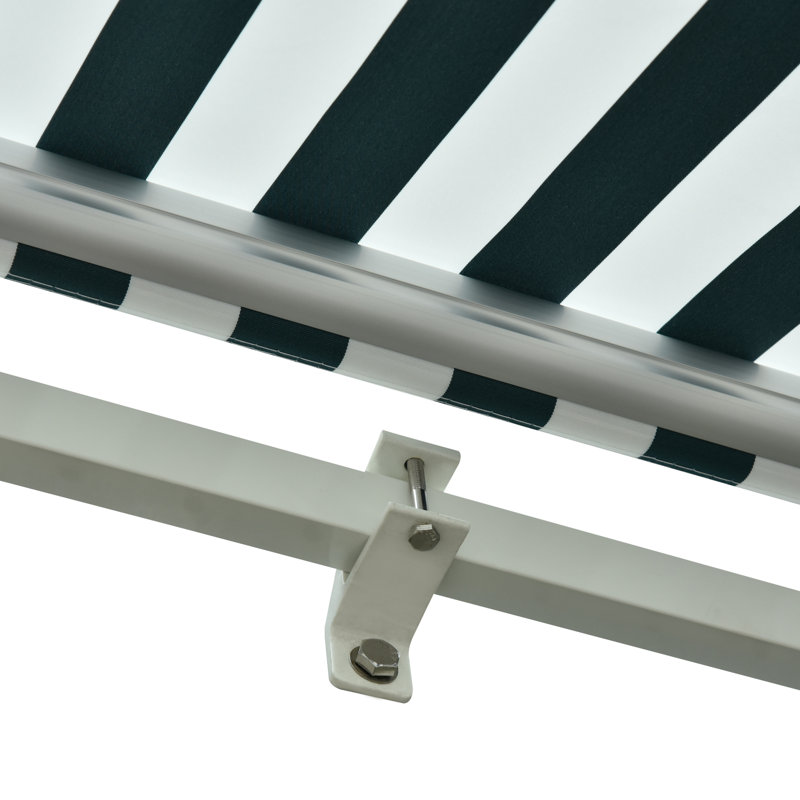 Dongguan Xiyite Trading Co., Ltd. 250 cm D Polyester Door / Window Awning, 160cm H x 295cm W x 250cm D, Striped, Green