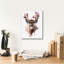 Art mural sur toile Epic Graffiti «Deer Red-seined and Flowers» par Kajenna, 12 po x 16 po-117052325