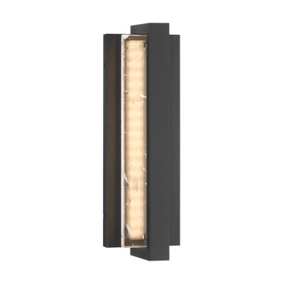 Hokku Designs Troutville - 1 Light Outdoor LED Wall Mount In Sand Coal Finish