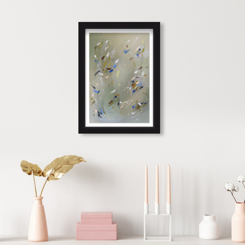 Spontaneous Trace Print by Oliver Gal, 25.5"H x 17.5"W, Black Shadowbox