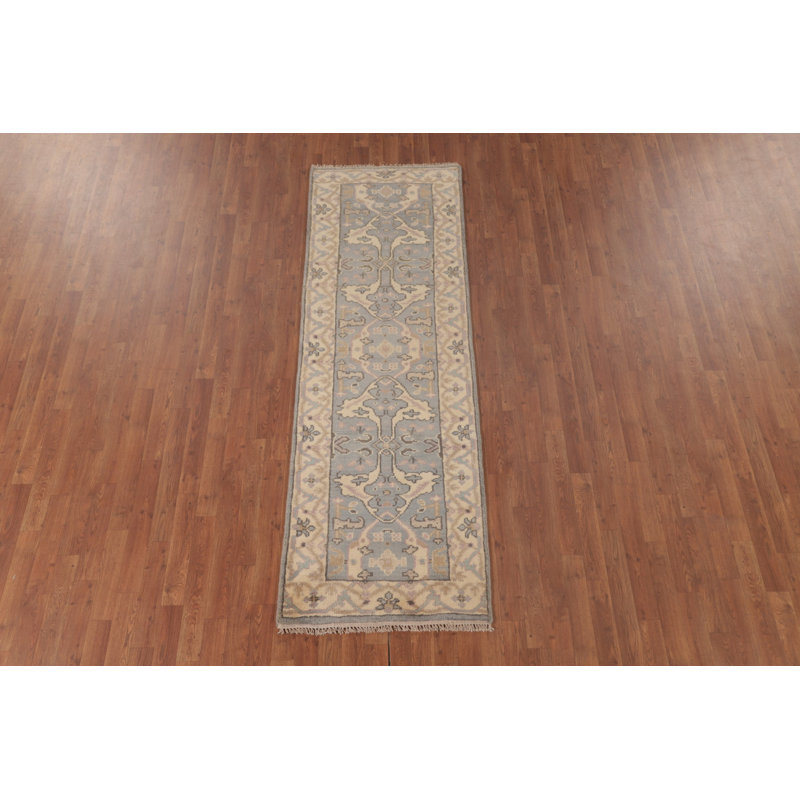 Handmade Oushak Oriental Runner Rug 3x8