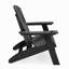 Chaise Adirondack noire en polyéthylène haute densité robuste pour la détente au bord de la piscine, du patio et du jardin