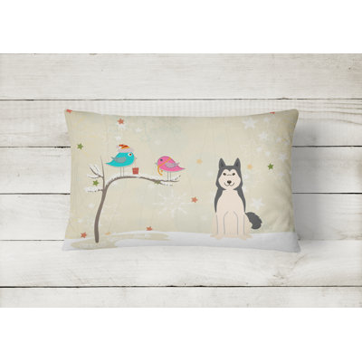 Christmas Neutral Ivory Indoor/Outdoor Lumbar Pillow