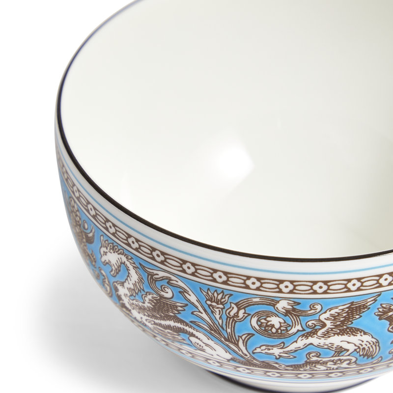 Florentine Turquoise Rice Bowl 4.1in