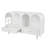 Wooden Handmade 2 Drawer Living Room White Console Table With Silver Knobs