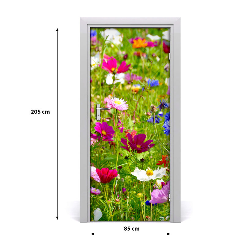 Wild Flowers Door Decal