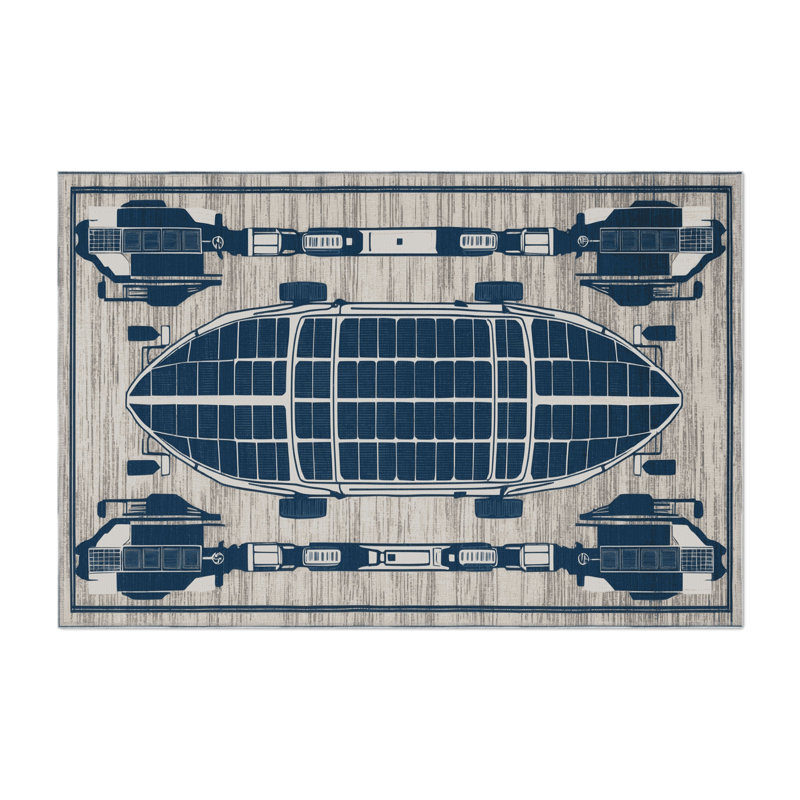 Tapis intérieur et extérieur gris Transport, Rectangle 9 pi x 12 pi
