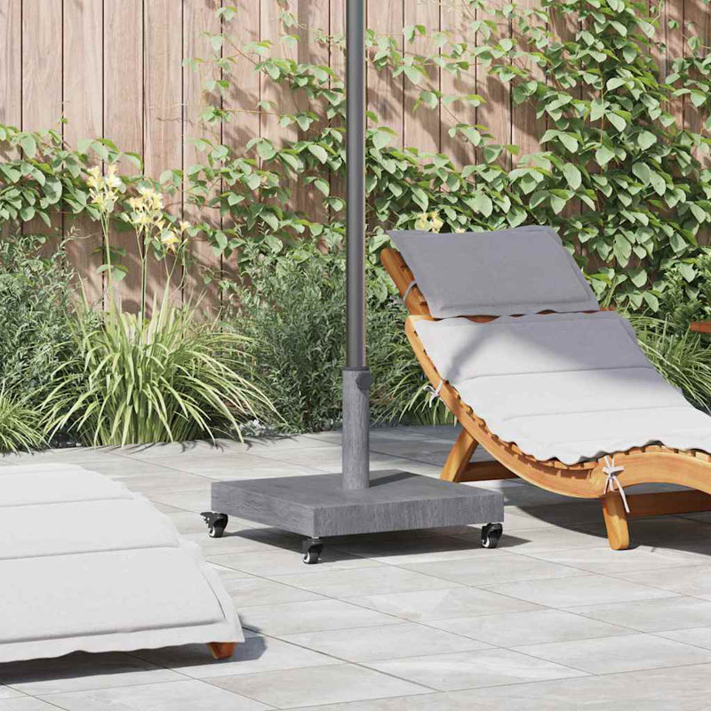 Steel Umbrella Base, Dark Wood