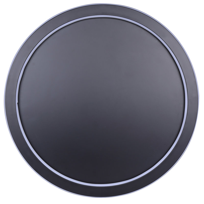 GAVyn 20 po Plafonnier encastré moderne intégré 1 lumière DEL, Noir mat