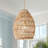 Callie Rattan Pendant Light - 14" Natural Bell Handwoven Hanging Light For Kitchen Island or Dining Room in Modern Farmhouse, Farmhouse & Boho Style-732644719-732644718