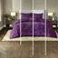 Ensembles de literie de luxe, velours de polyester grand lit, mauve moderne