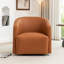 Fauteuil demi-tonneau pivotant en similicuir Delwood-1251969347