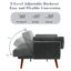 Flared Arm Convertible Corduroy Sleeper Sofa（Set of 2）-826427434