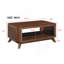Stylish Rectangular Wood Coffee Table With Open Storage And Solid Wood Legs, Perfect For Living Room Decor And Functionality.-380333794