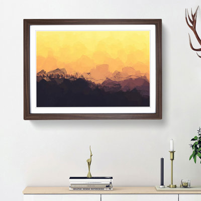 Sunset View in Abstract - Picture Frame Graphic Art Print