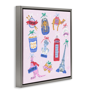 Cadre flottant Global Travel Ornaments, design par Krissy Mast