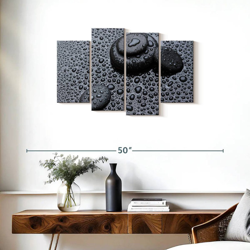 Kerrick Dewy - pierres noires, H 22 po x l 36 po