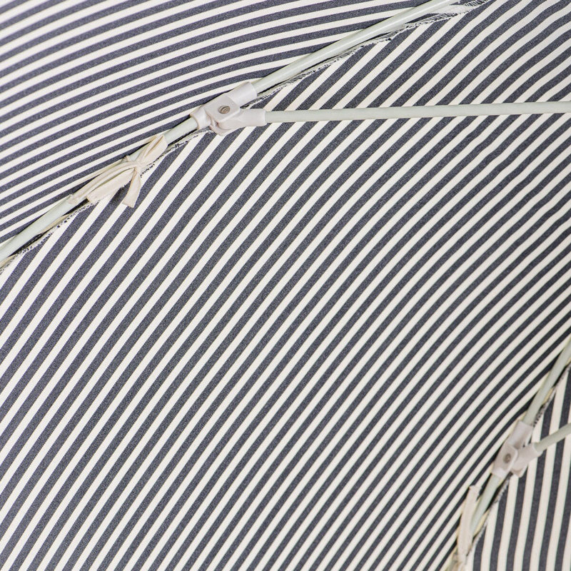 Le parasol de patio, Bleu marine / rayures blanches